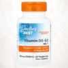 Doctor’s Best | Vitamina D3 + K2 MK-7 | Soporte Integral para Huesos, Arterias y Tejidos 60 cápsulas