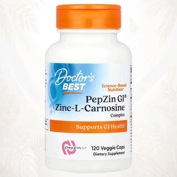 Doctor’s Best | PepZin GI® Zinc-L-Carnosina | Soporte para la Salud Gastrointestinal 120 cápsulas