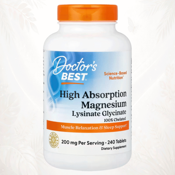 Doctor’s Best | Magnesio Glicinato de Alta Absorción | Tecnología Quelada Albion® TRAACS® | Vegano