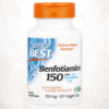 101 Doctor’s Best Benfotiamina 150 BenfoPure™ – Vitamina B1 de Alta Absorción para Metabolismo, Nervios y Protección Celular 120 cápsulas