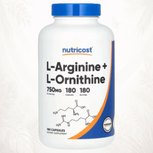 166 Nutricost | L-Arginina + L-Ornitina 750 mg | Soporte para el Metabolismo y la Función Muscular 180 cápsulas