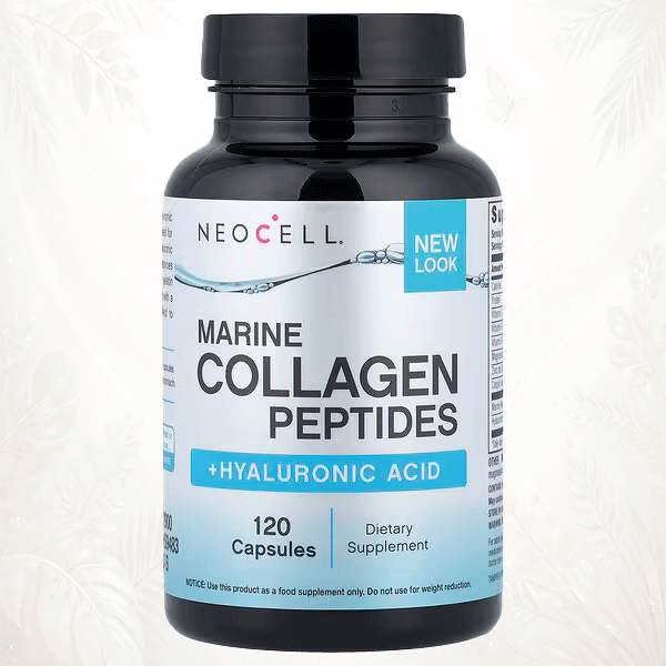 NeoCell® Marine Collagen Beauty | Colágeno Marino Premium con Ácido Hialurónico para Piel Luminosa y Firme 120 cápsulas