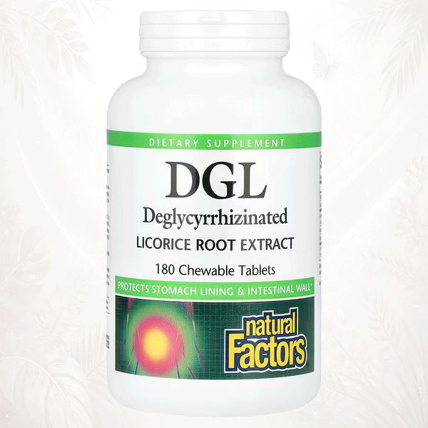 DGL Regaliz Desglicirrizado 10:1 Masticable | Protección Gástrica Avanzada & Revestimiento Digestivo Natural | Natural Factors®
