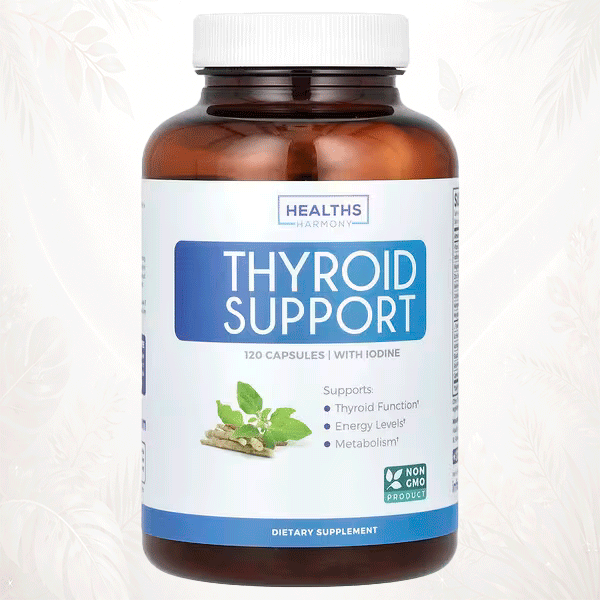 24 Healths Harmony | Refuerzo Avanzado para la Tiroides con Yodo, Minerales Esenciales y Adaptógenos | Energía, Metabolismo y Equilibrio Hormonal 120 cápsulas