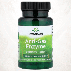 Swanson | Enzima Antigases de Alta Potencia | Digestión Inteligente contra Gases y Distensión Abdominal 90 cápsulas