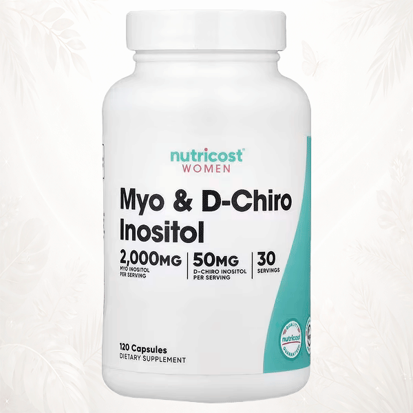 Nutricost | Mioinositol + D-Quiroinositol para Mujeres | Equilibrio Metabólico y Hormonal 120 cápsulas