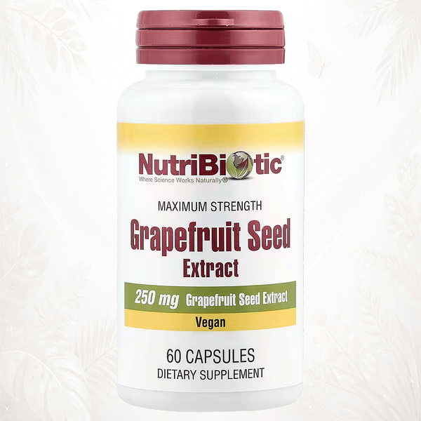 NutriBiotic Extracto de Semilla de Pomelo 250 mg | Máxima Concentración | Fórmula Vegetal de Alta Pureza 60 cápsulas