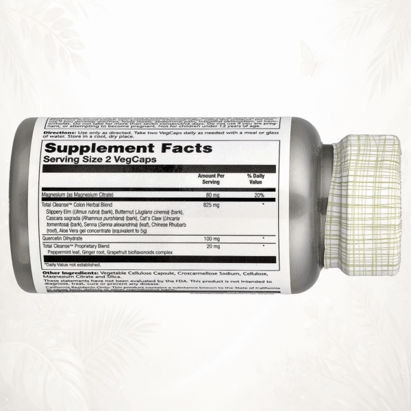 Solaray | Total Cleanse™ Colon Detox Avanzado | Limpieza Intestinal Profunda y Regulación Digestiva 60 cápsulas