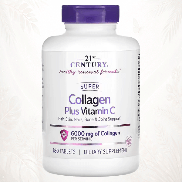 21st Century® Supercolágeno Renewal | 6000 mg de Colágeno + Vitamina C para Belleza y Soporte Integral 180 comprimidos