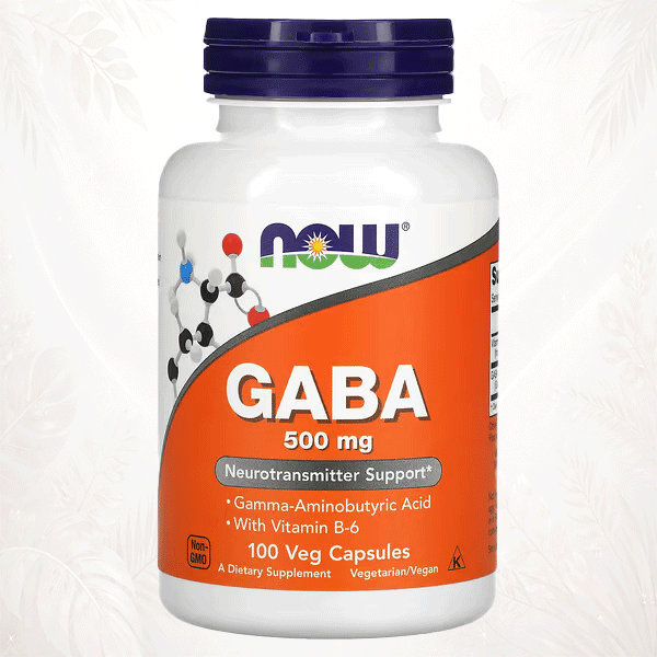 NOW Foods | GABA 500 mg con Vitamina B6 | Soporte para el Sistema Nervioso y la Relajación