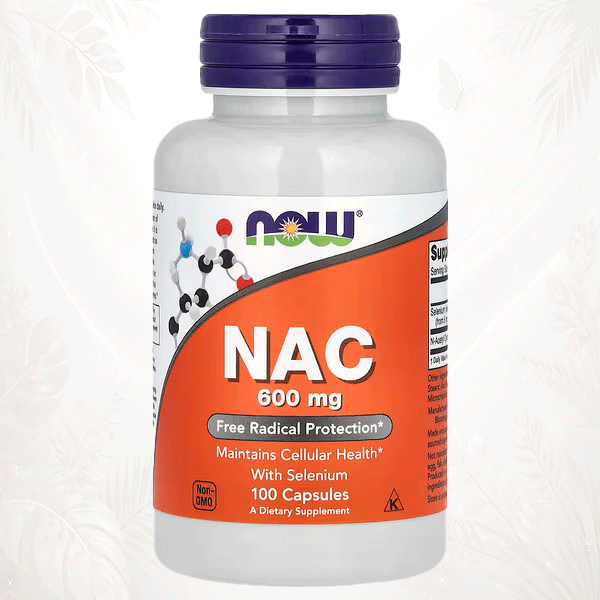37 NOW Foods | NAC 600 mg con Selenio | Protección Antioxidante y Salud Celular 100 Capsulas