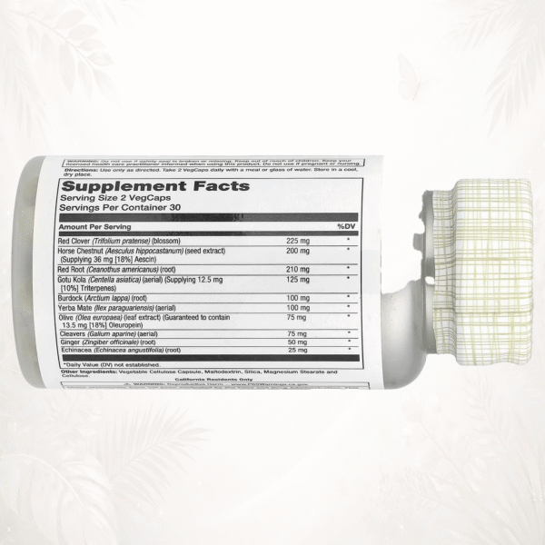 42 Solaray | Total Cleanse™ Lymphatic Detox | Limpieza Linfática Profunda y Drenaje Celular 60 cápsulas