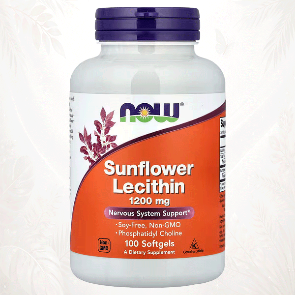 47 NOW Foods | Lecitina de Girasol 1200 mg | Soporte para el Sistema Nervioso y la Salud Celular