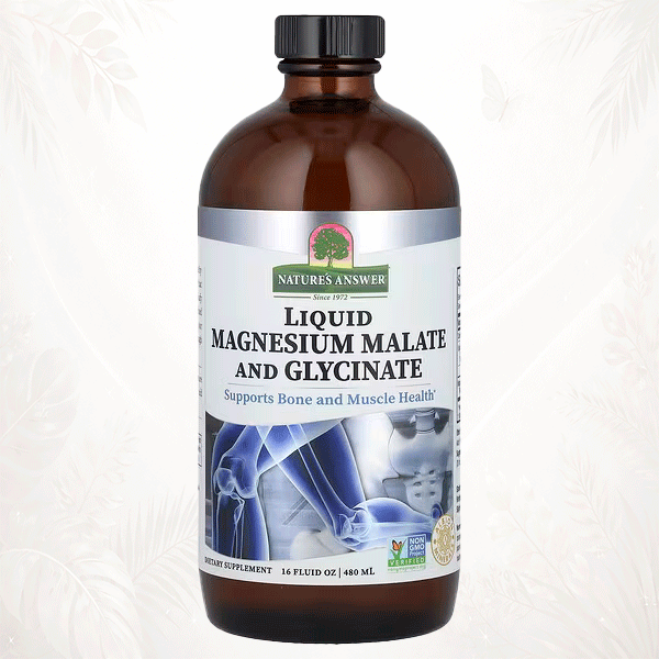 Magnesio Líquido Ultra Bioabsorbible | Malato + Glicinato Albion® | Energía, Músculos & Relajación Profunda 480 ml