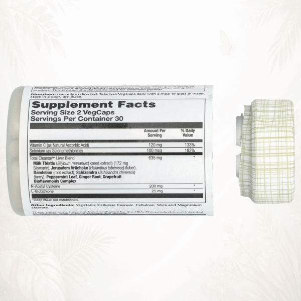 53 Solaray | Total Cleanse™ Liver Detox Avanzado | Limpieza Profunda Hepática y Desintoxicación Celular 60 cápsulas