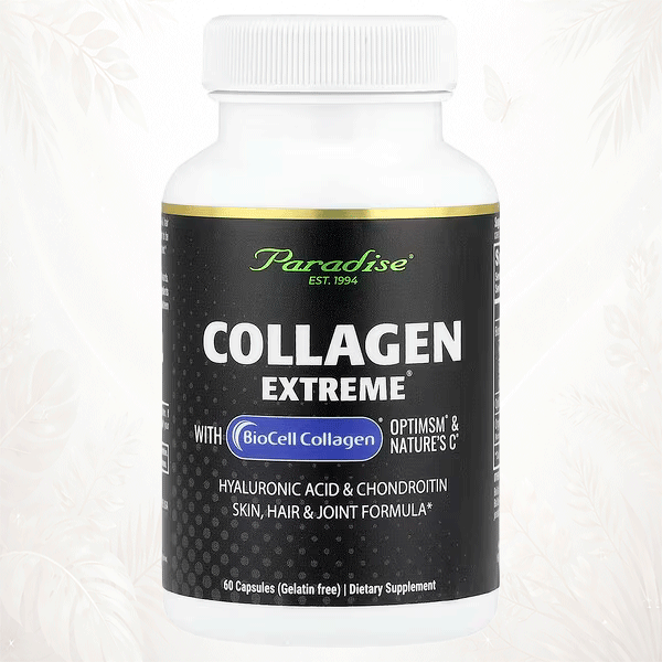 55 Paradise Herbs | Collagen Extreme® con BioCell Collagen®, OptiMSM® y Nature’s C® | Soporte para Piel, Cabello y Articulaciones