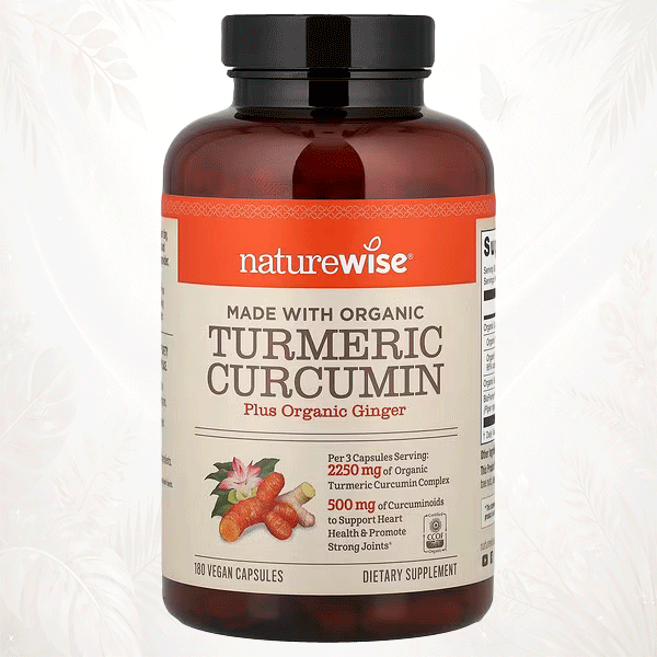 59 NatureWise Curcumina de Cúrcuma Orgánica | Con Jengibre Orgánico y BioPerine® | Alta Absorción