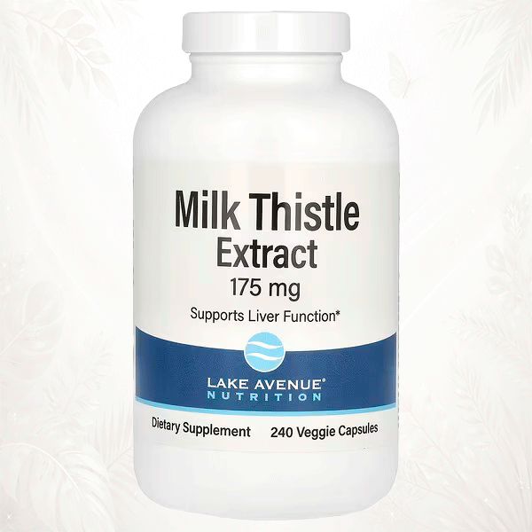 Lake Avenue Nutrition | Extracto de Cardo Mariano 175 mg | Silimarina Estandarizada 80 % | Soporte Hepático