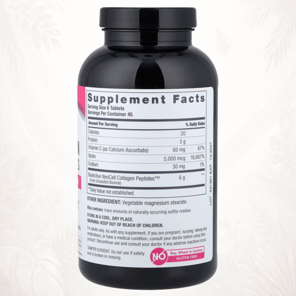 NeoCell® Collagen Beauty Premium 6000 | Colágeno de Pastura Ultra Absorbible con Vitamina C & Biotina