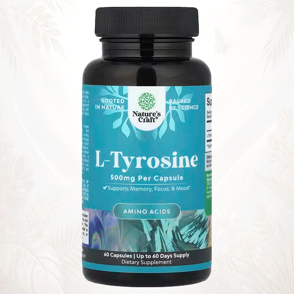 Nature’s Craft | L-Tirosina en Forma Libre | Enfoque Mental, Memoria y Energía Equilibrada