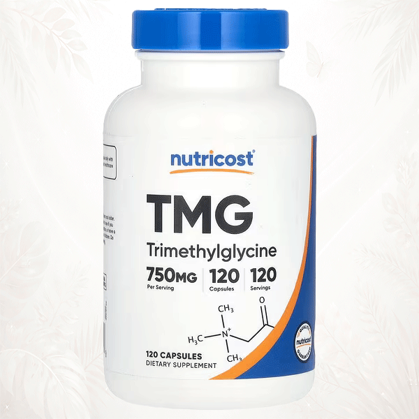 Nutricost | TMG (Trimetilglicina) 750 mg | Soporte Metabólico y Función Celular 120 cápsulas
