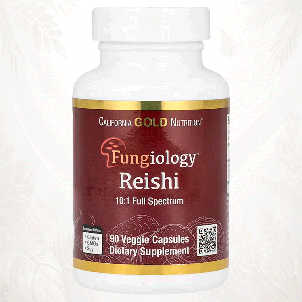 Reishi Orgánico Espectro Completo | Vitalidad Adaptógena Premium & Soporte Inmunológico Avanzado | California Gold Nutrition 90 cápsulas