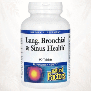 1 Natural Factors® Salud Pulmonar, Bronquial y Sinusal – 90 Comprimidos