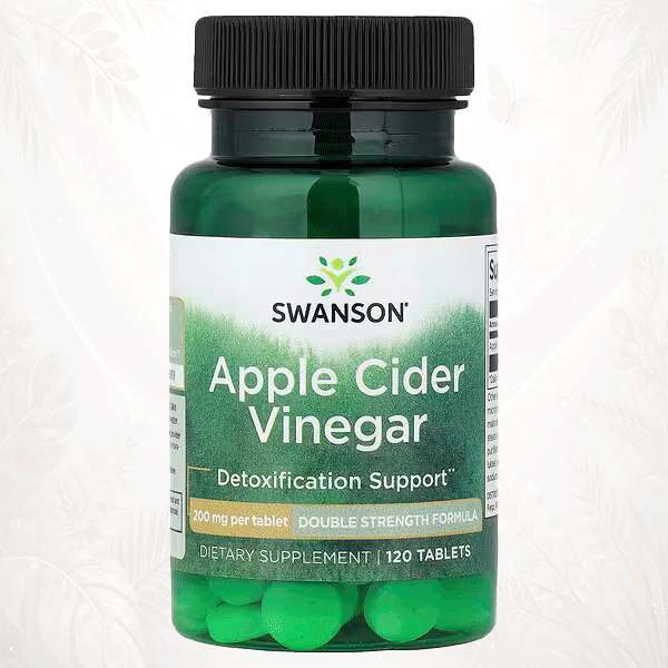 1 Swanson® Vinagre de Sidra de Manzana 200 mg – 120 Comprimidos