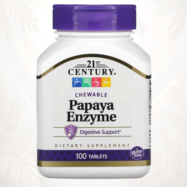 1 21st Century® Enzimas de Papaya Masticables – 100 Comprimidos