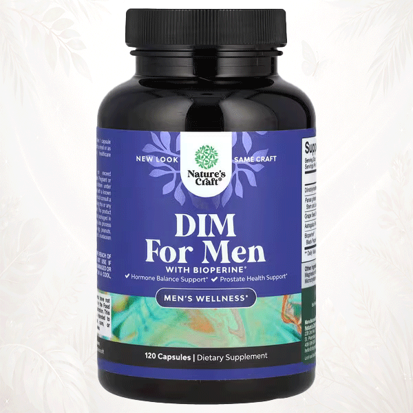 Nature’s Craft® DIM para Hombres con BioPerine® | Fórmula Avanzada Masculina – 120 Cápsulas