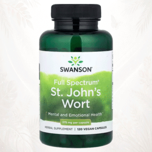 1 Swanson® Hierba de San Juan Full Spectrum® 375 mg – 120 Cápsulas Veganas