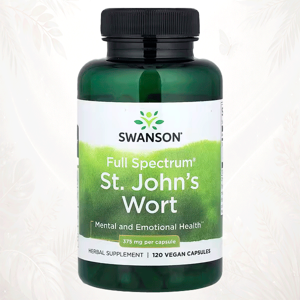1 Swanson® Hierba de San Juan Full Spectrum® 375 mg – 120 Cápsulas Veganas
