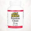 1 Natural Factors® Citrato de Potasio 99 mg | Función Muscular y Nerviosa – 90 Comprimidos