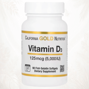 1 California Gold Nutrition® Vitamina D3 5000 UI | Salud Ósea e Inmunitaria – 90 Cápsulas Blandas