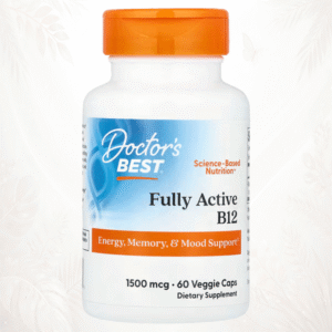 1 Doctor’s Best® Vitamina B12 Activa 1500 mcg | Energía y Función Neurológica – 60 Cápsulas Vegetales
