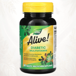 Nature’s Way® Alive! Multivitamínico para Diabéticos | Fórmula Nutricional Especializada – 60 Comprimidos