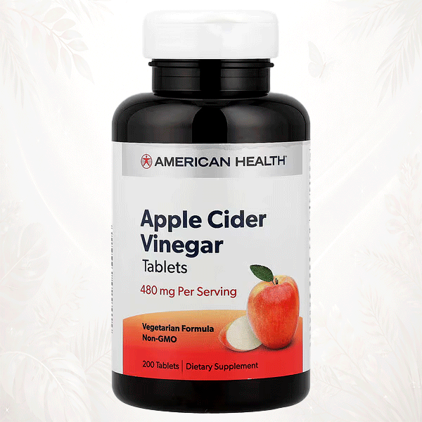 American Health® Vinagre de Sidra de Manzana | Bienestar Diario sin Sabor Ácido – 200 Comprimidos