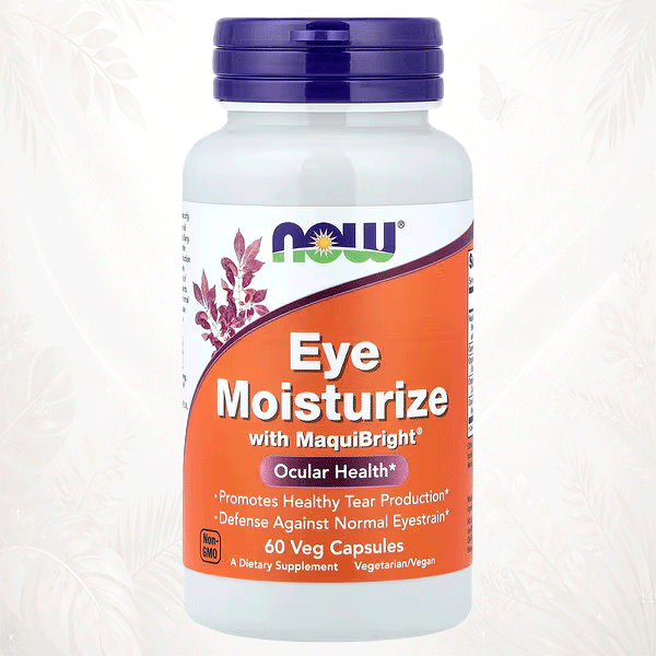 NOW Foods® Humectación para el Contorno de los Ojos con MaquiBright® | Fórmula Avanzada de Bienestar Ocular – 60 Cápsulas Vegetales