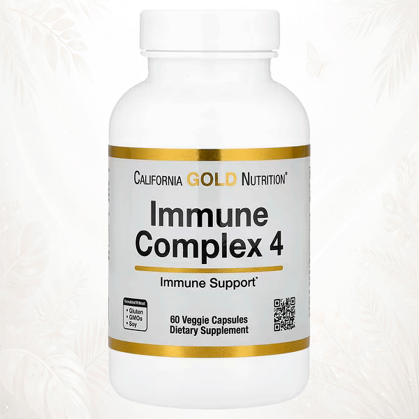 California Gold Nutrition® Immunity 4 | Soporte Diario del Sistema Inmunitario – 60 Cápsulas Vegetales