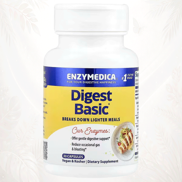 Enzymedica® Digest Basic | Enzimas Esenciales para la Digestión Diaria – 30 Cápsulas Veganas