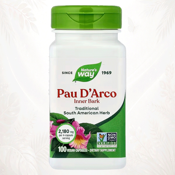 Nature’s Way® Lapacho Amarillo (Pau D’Arco) | Botánico Tradicional Sudamericano – 100 Cápsulas Veganas