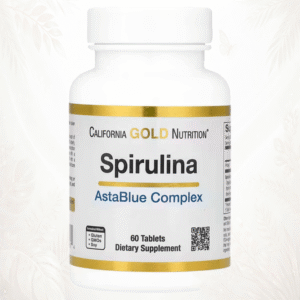 California Gold Nutrition® Espirulina AstaBlue Antioxidante y Detox – 60 Comprimidos