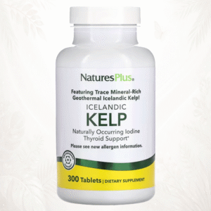 NaturesPlus® Kelp Islandés para la Salud de la Tiroides con Yodo Natural – 300 Comprimidos