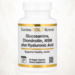 California Gold Nutrition® Glucosamina, Condroitina y MSM para Salud Articular con Ácido Hialurónico – 60 Cápsulas Vegetales