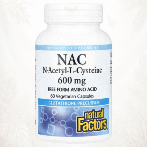 Natural Factors® NAC 600 mg – Protección Antioxidante y Glutatión | 60 Cápsulas Vegetales