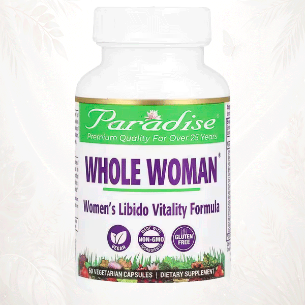 Paradise Herbs® Whole Woman | Fórmula Botánica de Vitalidad Femenina – 60 Cápsulas Vegetales