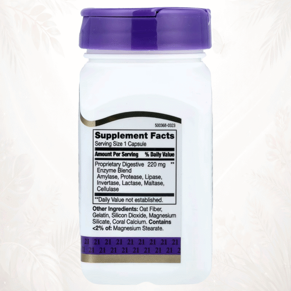 2 21st Century® Enzimas Digestivas | Apoyo a la Digestión Diaria – 60 Cápsulas