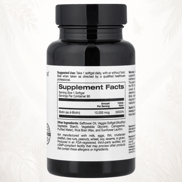 California Gold Nutrition® Biotina 10,000 mcg | Fuerza, energía y belleza desde el interior