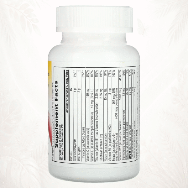 2 NaturesPlus® Hema-Plex Hierro de Alta Potencia para Glóbulos Rojos – 60 Comprimidos Masticables