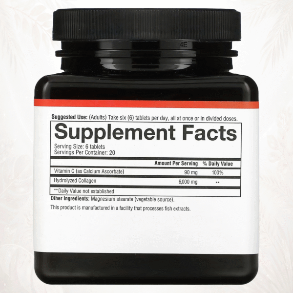 Youtheory® Colágeno para Piel, Cabello y Uñas con 6000 mg – 120 Comprimidos